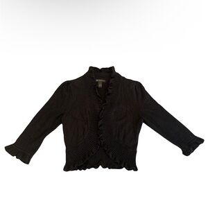 I.N.C International Concepts Sweater Blazer With Ruffle Designs